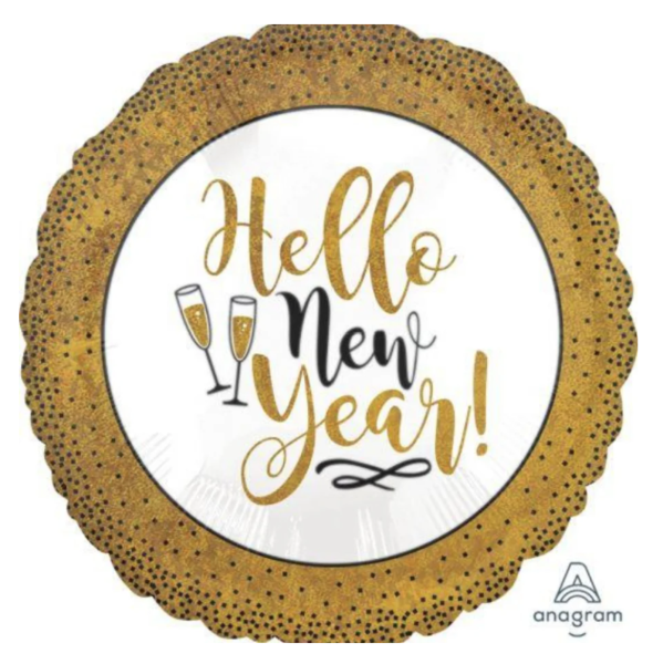 Folienballon - Hello new year! - ø 45cm